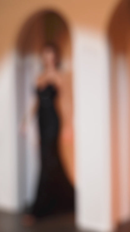 Strapless Long Sequin Prom Dress: Ladivine CC416