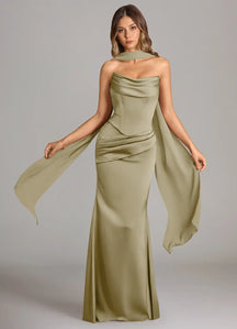 Abstract Bouquet Floral A-Line Sweetheart Neckline Chiffon Dress（副本）