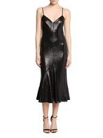 Lucia Sequined V-Neck Midi-Dress