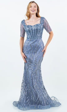 Long Sequin Formal Gown: Cinderella Couture 8293M