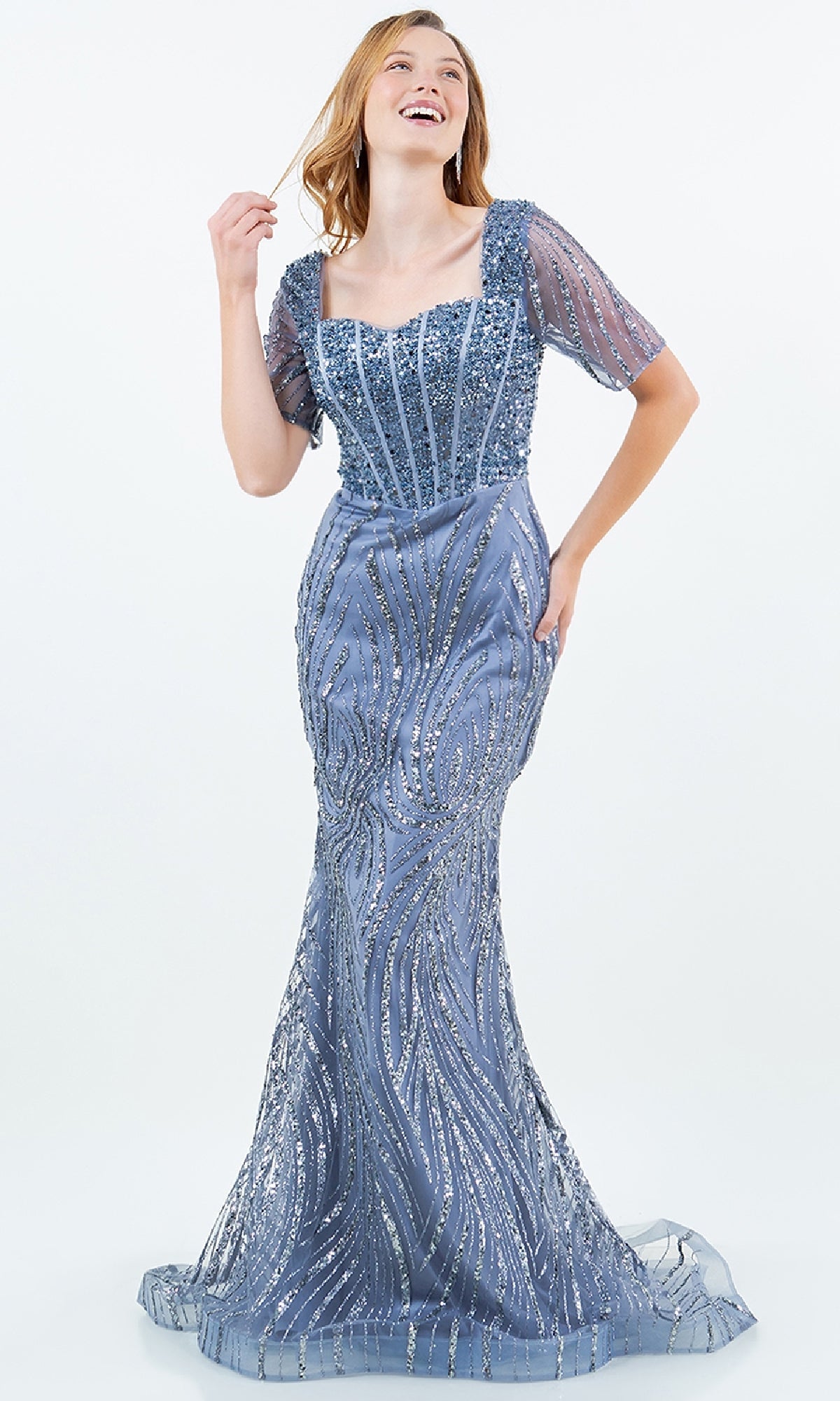 Long Sequin Formal Gown: Cinderella Couture 8293M