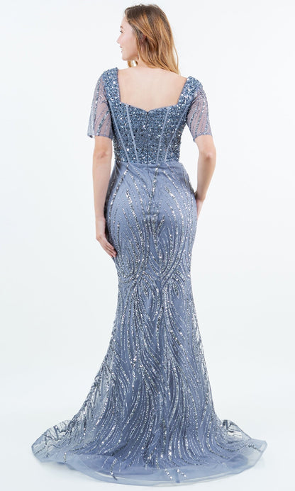 Long Sequin Formal Gown: Cinderella Couture 8293M