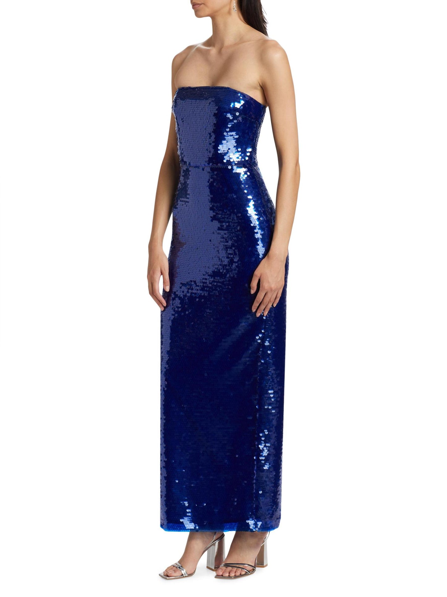 Mira Sequin Strapless Gown