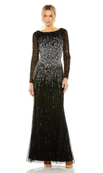 Long Sleeve Sequin Formal Gown: Mac Duggal 9226