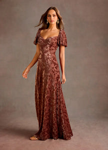 Alba Rosewood Maxi Dress
