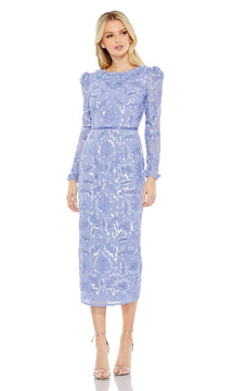 Sequin Midi Wedding Guest Dress: Mac Duggal 93595