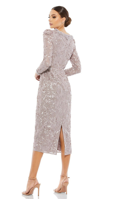 Sequin Midi Wedding Guest Dress: Mac Duggal 93595