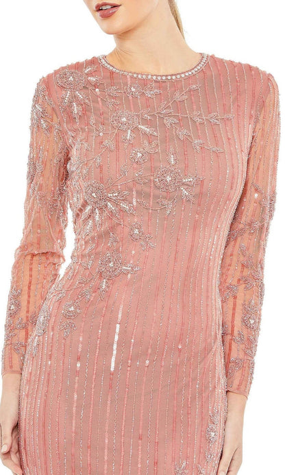 Long Sleeve Sequin Formal Gown: Mac Duggal 93626