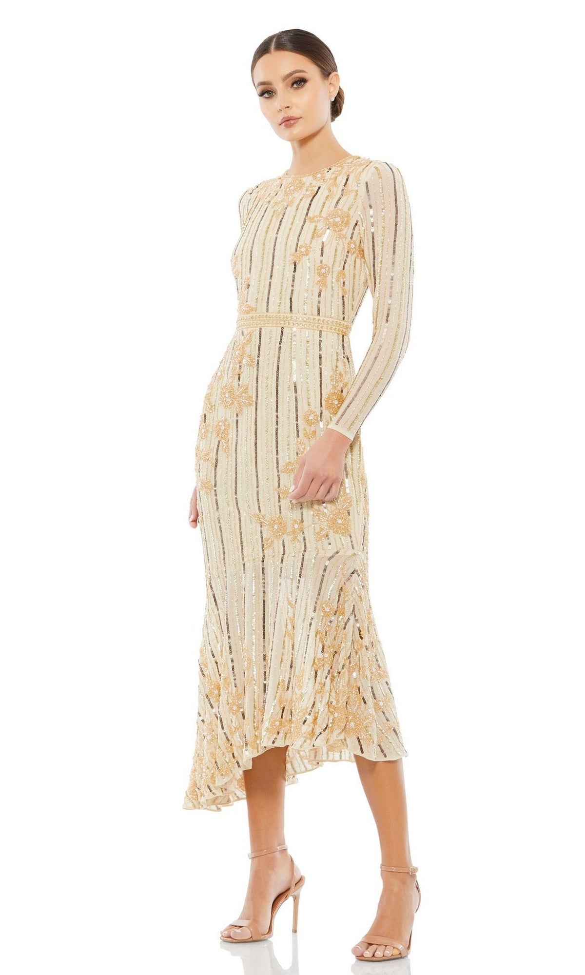 Midi Sequin Wedding Guest Dress: Mac Duggal 93627