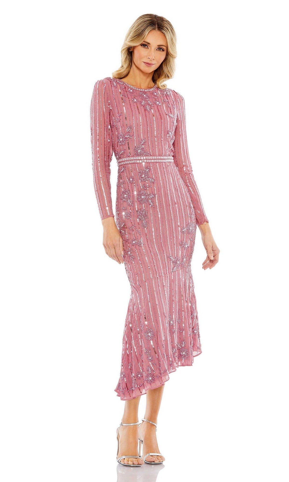 Midi Sequin Wedding Guest Dress: Mac Duggal 93627