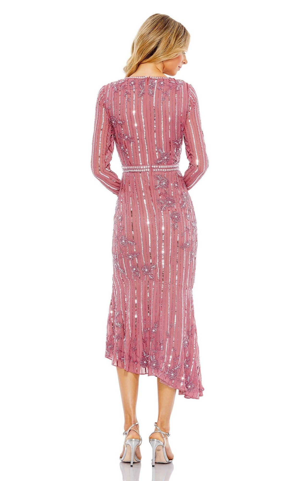 Midi Sequin Wedding Guest Dress: Mac Duggal 93627