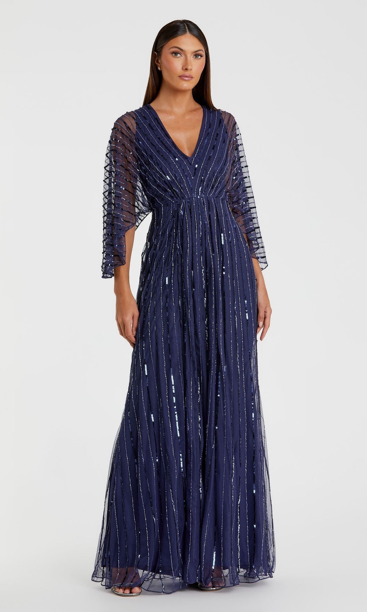 Long Sequin A-Line Formal Dress: Mac Duggal 93841