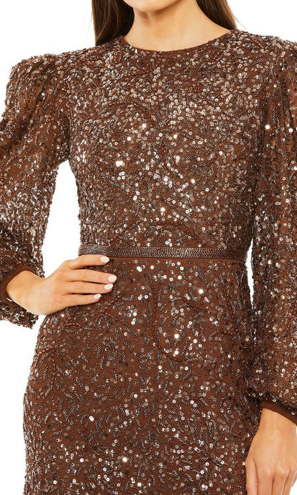 Modest Long Beaded Formal Dress: Mac Duggal 93902