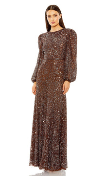 Modest Long Beaded Formal Dress: Mac Duggal 93902