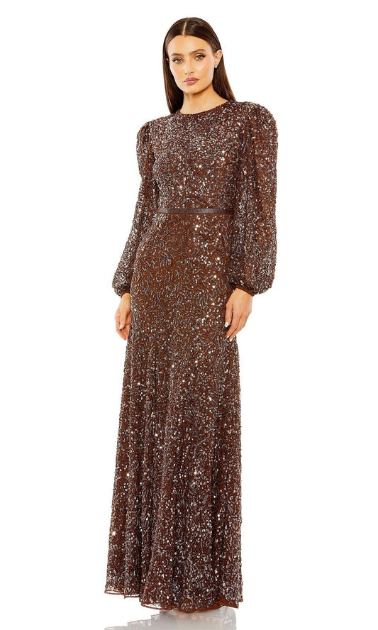 Modest Long Beaded Formal Dress: Mac Duggal 93902