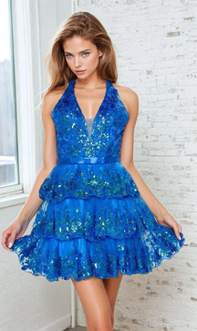 Short Homecoming Dress: Poly USA 9600