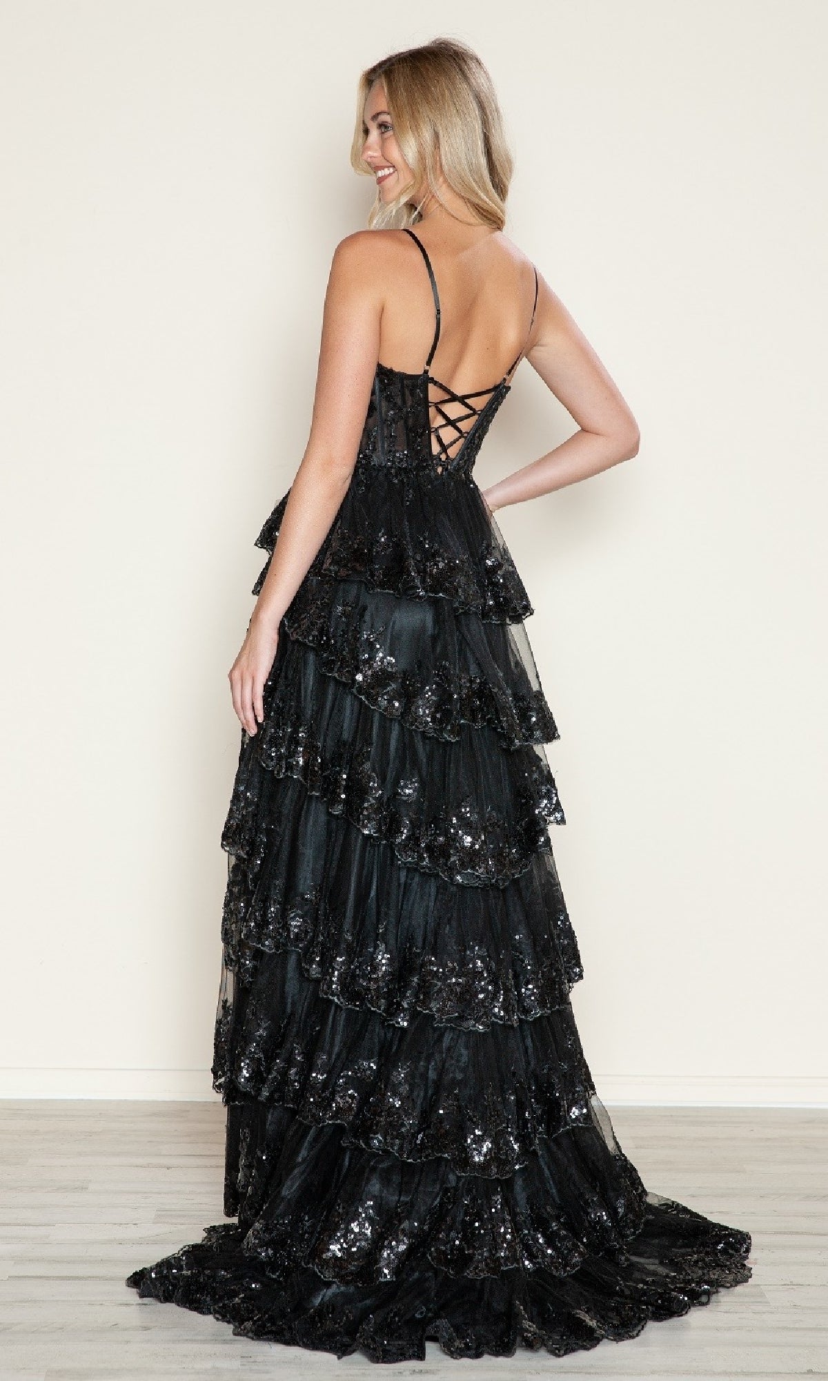 Long Prom Dress: Poly USA 9606