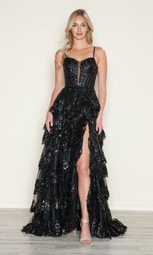 Long Prom Dress: Poly USA 9606