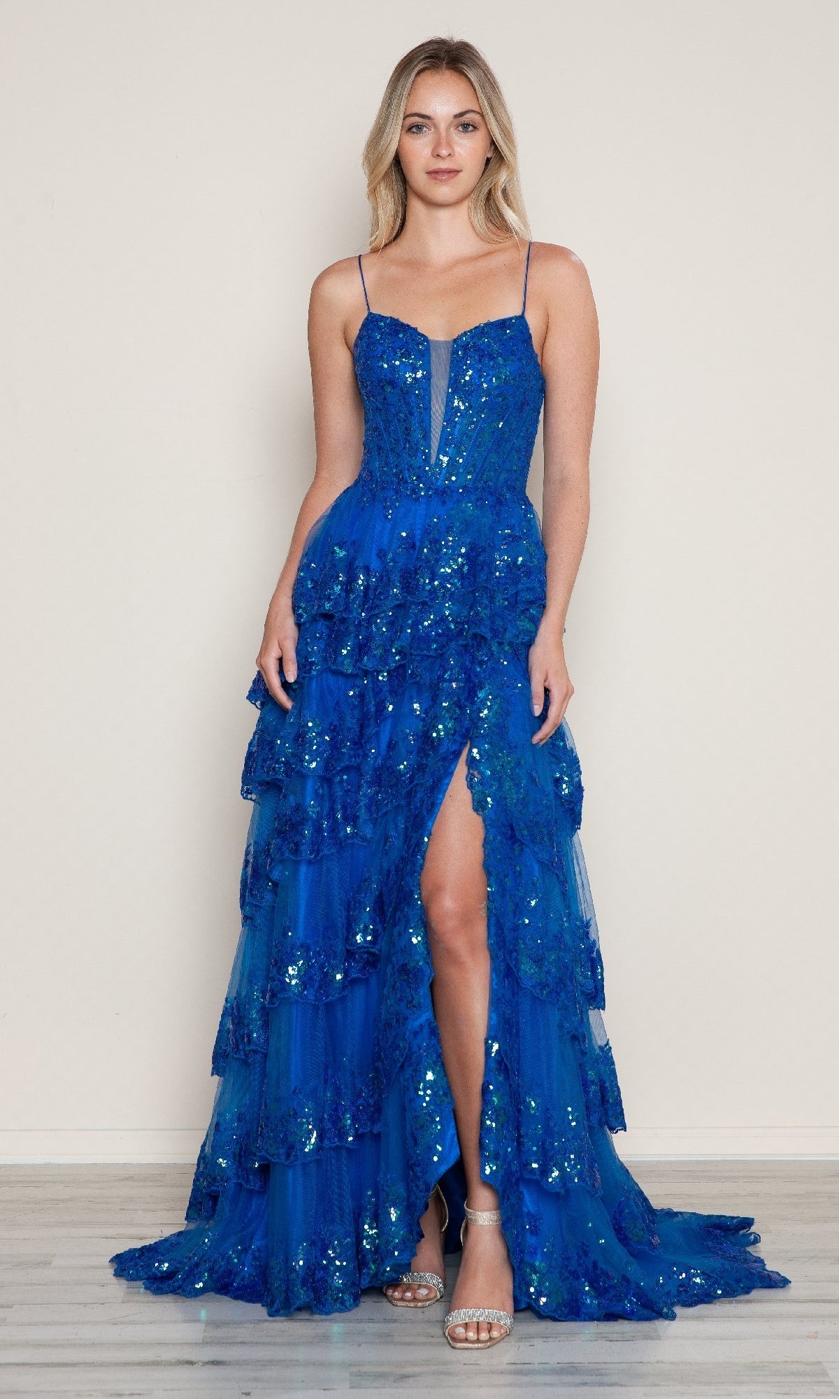 Long Prom Dress: Poly USA 9606