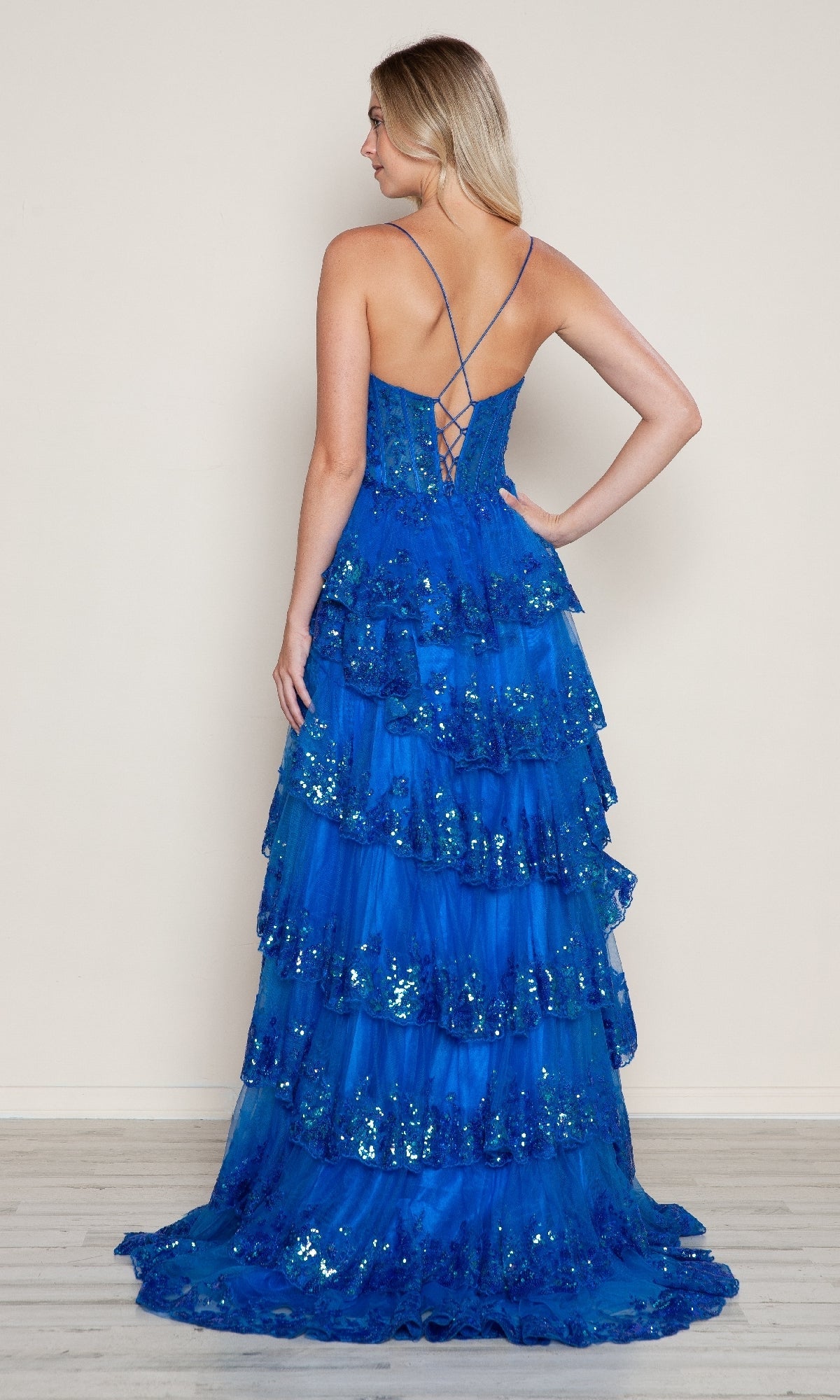 Long Prom Dress: Poly USA 9606