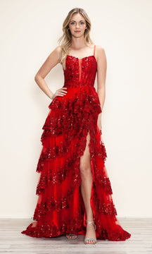 Long Prom Dress: Poly USA 9606