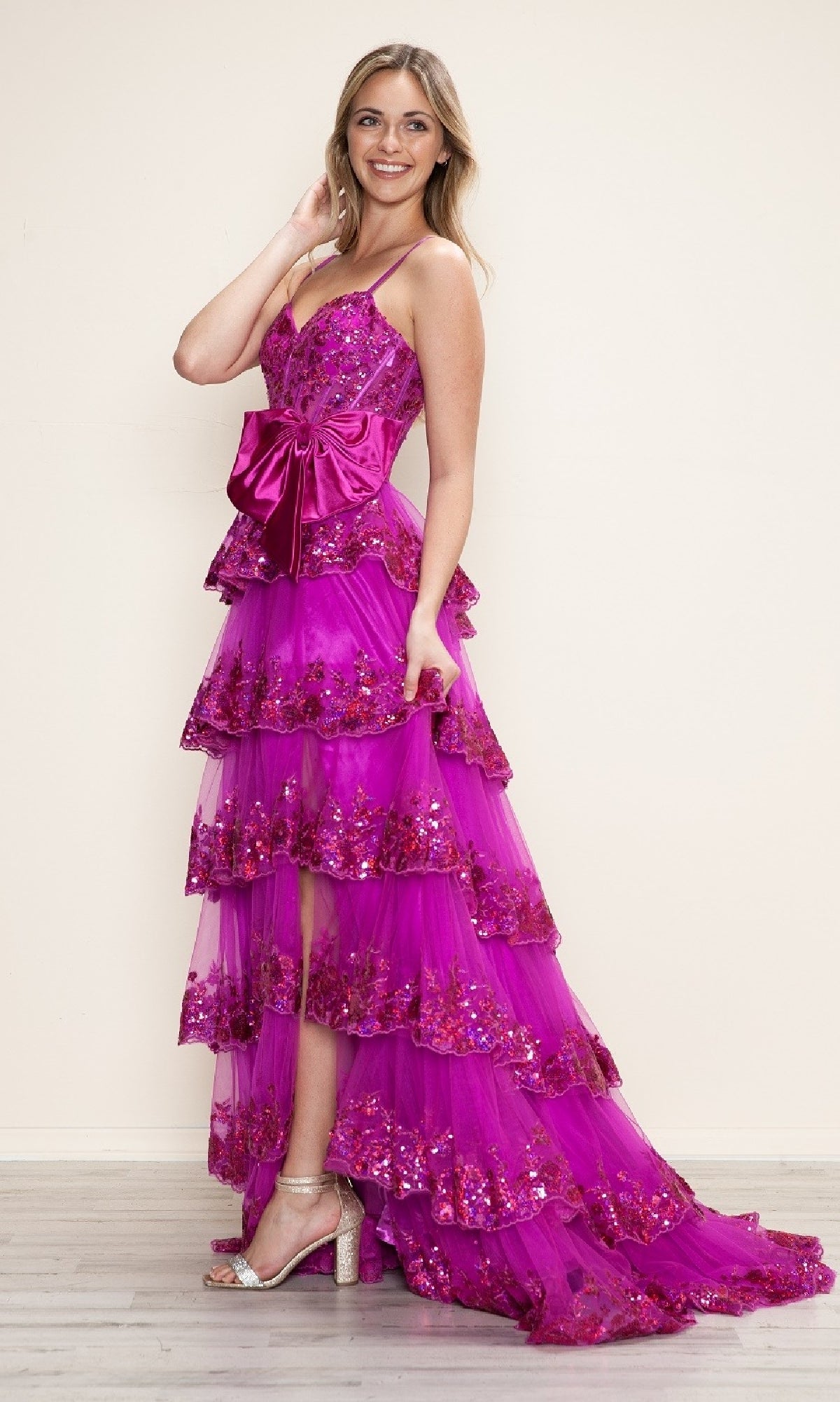 Long Prom Dress: Poly USA 9626