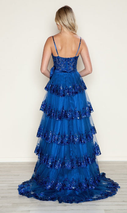 Long Prom Dress: Poly USA 9626