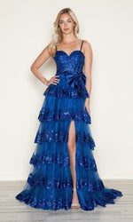 Long Prom Dress: Poly USA 9626