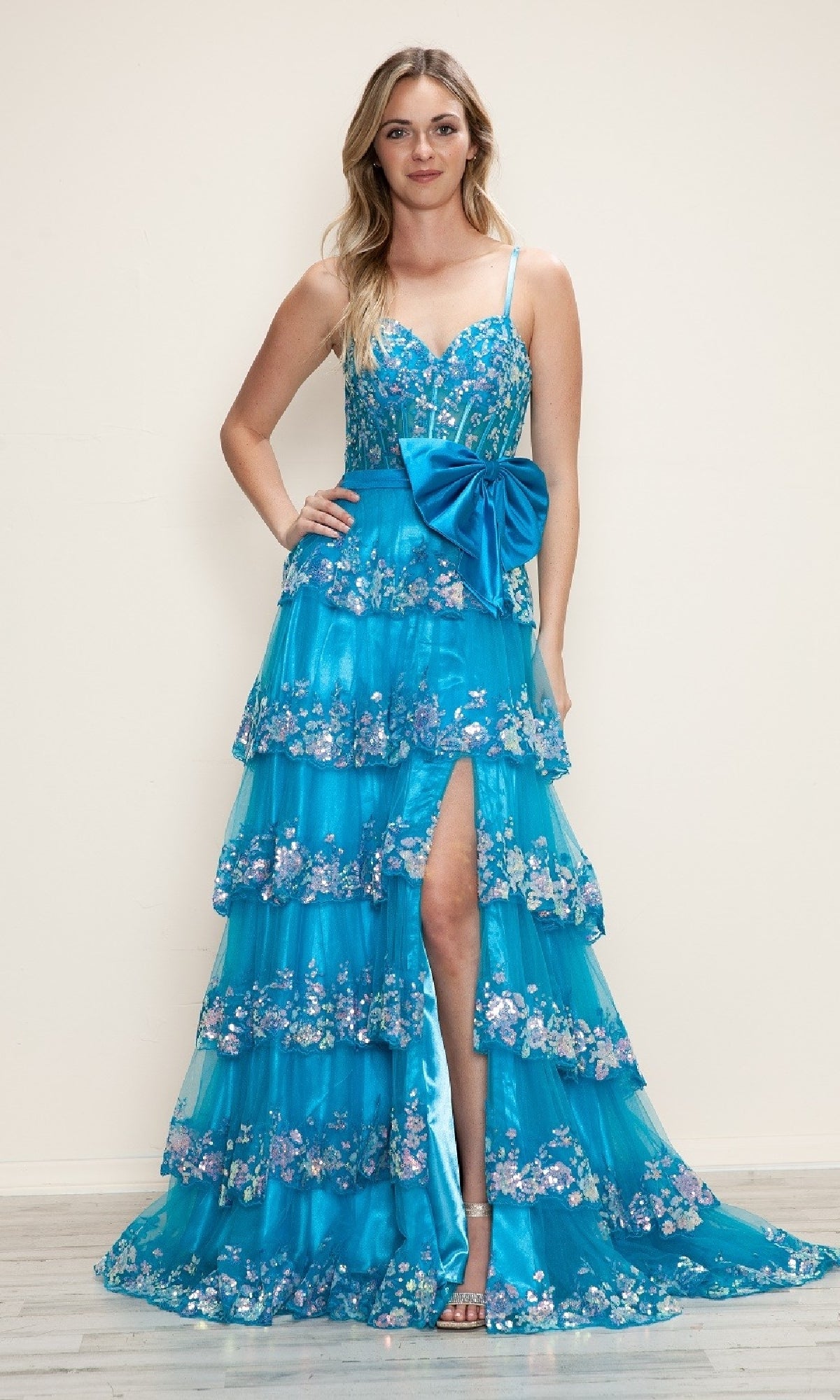 Long Prom Dress: Poly USA 9626