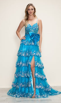 Long Prom Dress: Poly USA 9626