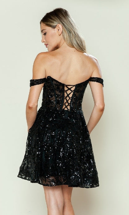 Short Homecoming Dress: Poly USA 9636