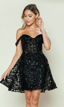 Short Homecoming Dress: Poly USA 9636