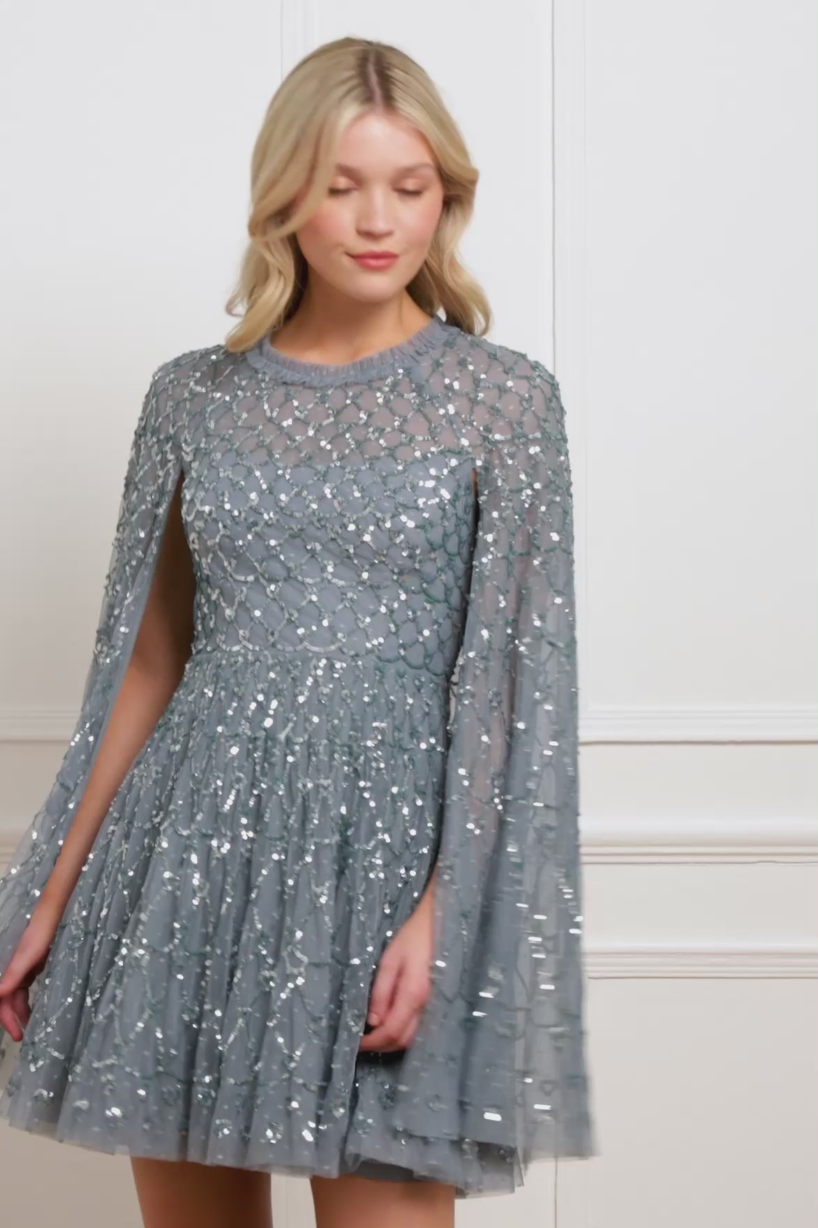 Heart Lattice Micro Mini Dress