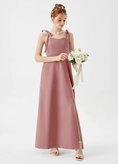 Dusty Rose A-Line Sweetheart Neckline Stretch Crepe Dress