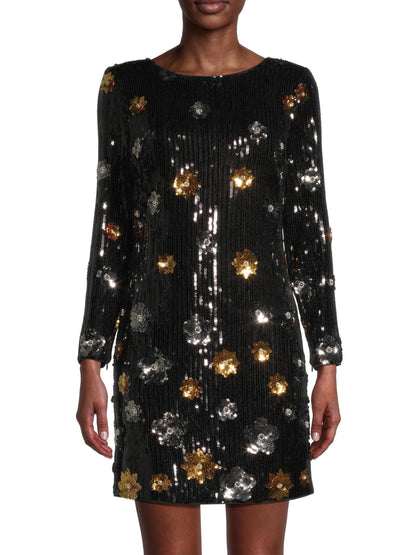 Selene 3D Floral Sequin Minidress
