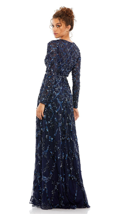 Long Sleeve Sequin Formal Gown: Mac Duggal 5496