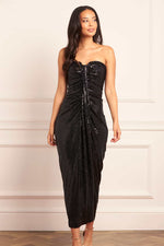 Amora Strapless Ankle Gown