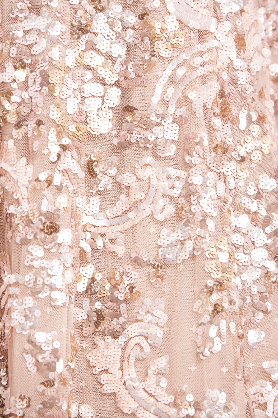 Baroque Floral One-Shoulder Bow Ankle Gown