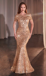 Rose Gold Prom Dress: Ladivine CC3700