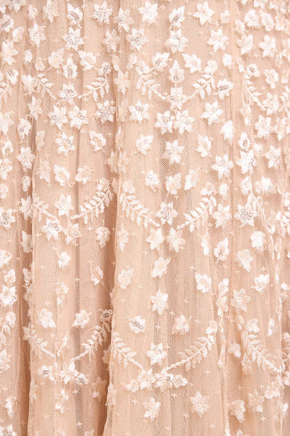 Clover Cape Sleeve Ankle Gown