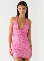 Cherry Coast Sequin Mini Dress - Pink