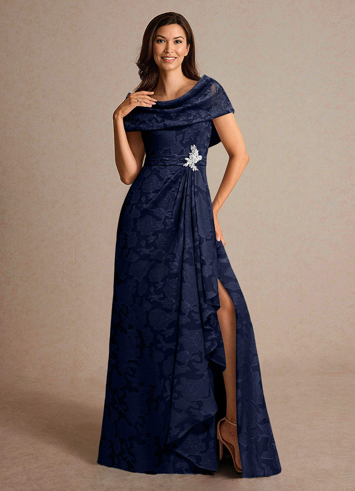 dark steel blue dress Lady Black Tie - Giselle Dress - Steel Blue Lace Dress