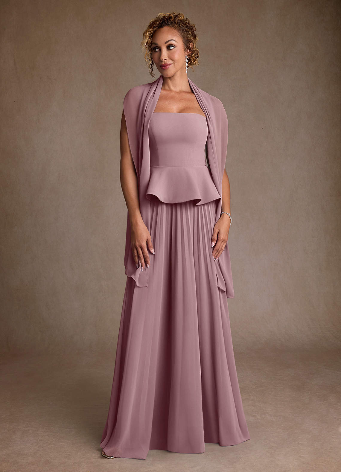 dusty burgundy dress Elegant Dusty Pink Sequin Beaded Long Sleeve Evening Dress SS621