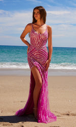 Tight Long Sequin Prom Dress: Nox Anabel E1531