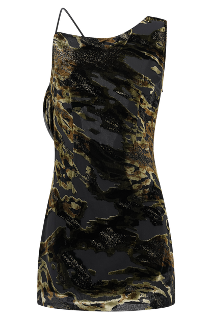 Ayana Cross Back Mini Dress - Velvet Burnout