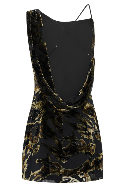 Ayana Cross Back Mini Dress - Velvet Burnout