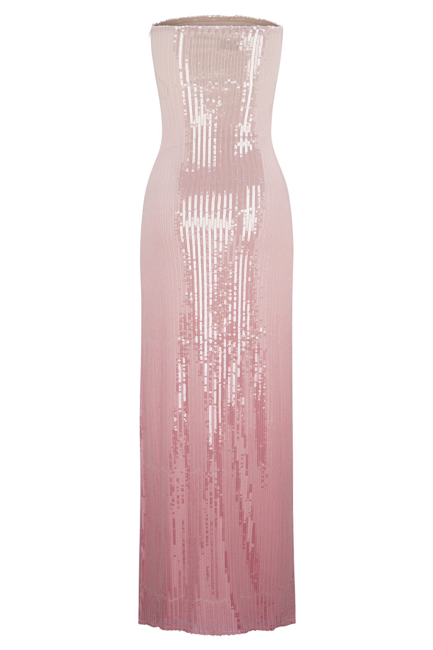 Miranda Strapless Sequin Maxi Dress - Ombre Pink