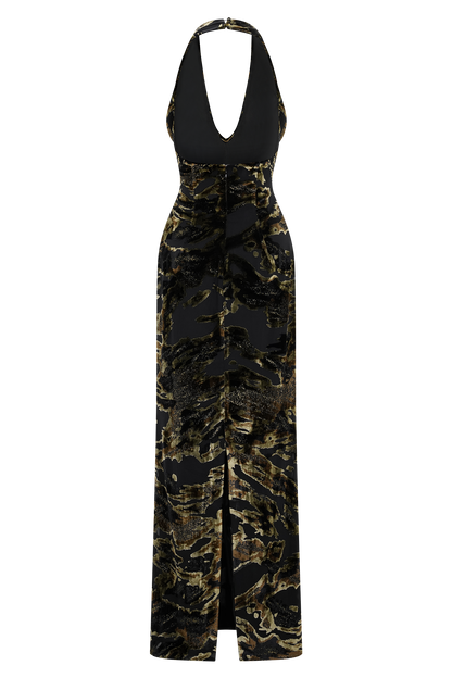 Talila Cowl Front Maxi Dress - Velvet Burnout