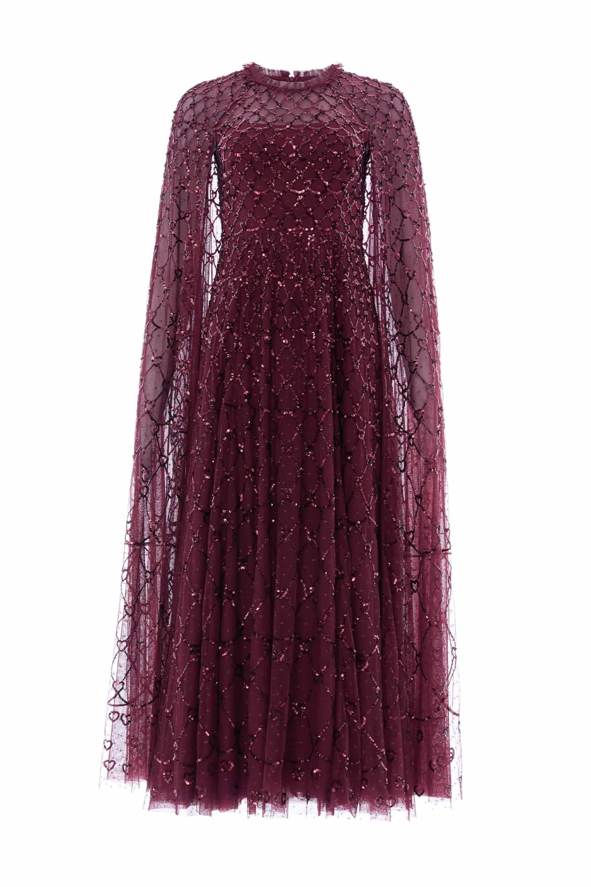 Heart Lattice Ankle Gown