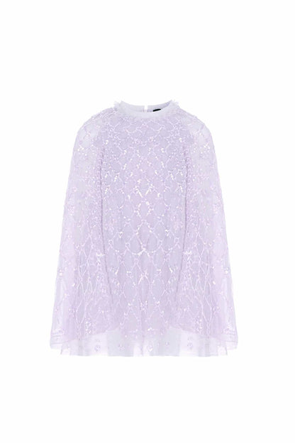 Heart Lattice Cape Kids Dress